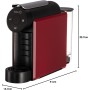 Delta Q - Mini Qool Roja - Cafetera para Cápsulas Delta Q Compacta Versátil y Minimalista - Fácil de usar