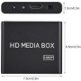 Taidda Full HD Mini Box Media Player, 110-240V Full HD Mini Box Media Player 1080P Media Player Box Soporte USB MMC RMVB MP3 AVI
