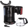 Moulinex FG360D11 Cafetera de goteo, 1000 W, 1.25 L, color negro y rojo