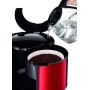 Moulinex FG360D11 Cafetera de goteo, 1000 W, 1.25 L, color negro y rojo