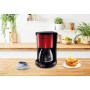 Moulinex FG360D11 Cafetera de goteo, 1000 W, 1.25 L, color negro y rojo
