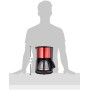 Moulinex FG360D11 Cafetera de goteo, 1000 W, 1.25 L, color negro y rojo