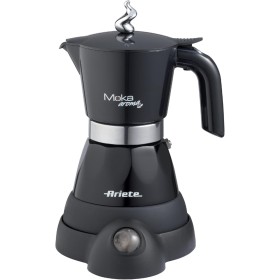 Ariete 1358-11 Cafetera eléctrica moka aroma, capacidad 4 tazas, 400W, base inalámbrica, negra