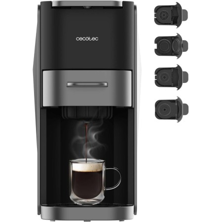 Cecotec Cafetera Cápsulas Express Compacta FreeStyle Compact Dark. 1200W, Bomba de 20 Bares, Compatible con Dolce Gusto,
