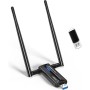 EDUP AX3000M - Adaptador WiFi USB 6E para PC, Adaptador de Red de Alto Alcance, Tribanda de 6 GHz / 5 GHz / 2,4 GHz WiFi para