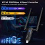 EDUP AX3000M - Adaptador WiFi USB 6E para PC, Adaptador de Red de Alto Alcance, Tribanda de 6 GHz / 5 GHz / 2,4 GHz WiFi para