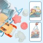 Sanlebi Juguetes Playa Niños con Cubo, Palas y Bolsa de Malla Reutilizable, Juguetes Arena Juegos de Playa para Bebe 3 4 5 Años