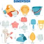 Sanlebi Juguetes Playa Niños con Cubo, Palas y Bolsa de Malla Reutilizable, Juguetes Arena Juegos de Playa para Bebe 3 4 5 Años