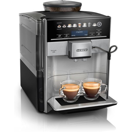 Siemens - Cafetera Superautomática, EQ6 plus s500, aromaDouble Shot, autoMilk Clean, ceramDrive, Display CoffeeSelect,