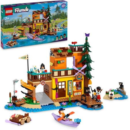 LEGO Friends Campamento de Aventura: Deportes Acuáticos con Accesorios para Kayak, Piragüismo, Caña de Pescar de Juguete, Regalo