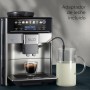 Siemens - Cafetera Superautomática, EQ6 plus s500, aromaDouble Shot, autoMilk Clean, ceramDrive, Display CoffeeSelect,