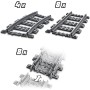LEGO City Vías para Tren de Juguete, Accesorios Complementarios para Juegos de Construcción Ferroviarios, Detalle de Cumpleaños