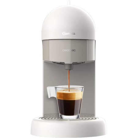 Cecotec Cafetera express Cumbia Capricciosa White. 19 Bares de presión, Apta para café molido y cápsulas monodosis ESE, Depósito