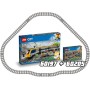 LEGO City Vías para Tren de Juguete, Accesorios Complementarios para Juegos de Construcción Ferroviarios, Detalle de Cumpleaños