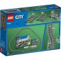 LEGO City Vías para Tren de Juguete, Accesorios Complementarios para Juegos de Construcción Ferroviarios, Detalle de Cumpleaños
