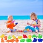 Toddmomy 27 Piezas de Arena de Playa Juguetes Cubo Herramientas de Arena Juego de Juguetes de Playa Moldes de Arena para Niños