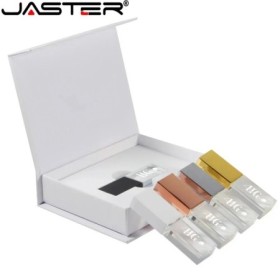 JASTER-Bolígrafo de cristal de oro rosa Drive2.0, 128GB, 64GB, cristal