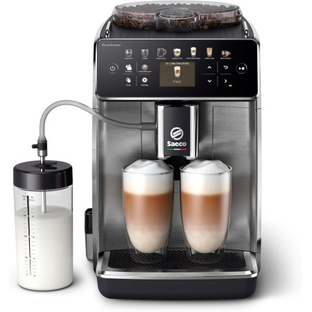 Saeco GranAroma Cafetera Superautomática - 16 Variedades de Café, Pantalla en Color Intuitiva, 6 Perfiles de Usuario, Molinillo