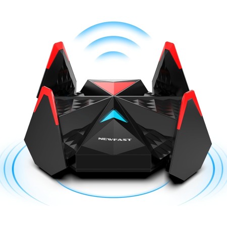 NEWFAST 3000Mbps Adaptador WiFi USB para PC, WiFi 6 Largo Alcance Dual Band 5GHz&2.4GHz Receptor WiFi USB, Compatible Windows