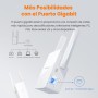 Tenda A27 Repetidor WiFi 6 AX1800, Amplificador de Red WiFi y Extensor, 2.4 GHz y 5 GHz, Velocidad Doble Banda, Puerto Gigabit,