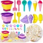 Juguetes de playa para niños, 31 piezas, juego de cubo y pala para niños, juguetes de arena con cubo de playa, bola de playa de