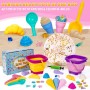 Juguetes de playa para niños, 31 piezas, juego de cubo y pala para niños, juguetes de arena con cubo de playa, bola de playa de