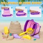 Juguetes de playa para niños, 31 piezas, juego de cubo y pala para niños, juguetes de arena con cubo de playa, bola de playa de