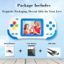 ZHISHAN Consola de Juegos Portátil para Niños con Construido en 220 Classic Video Juegos Sistema 3.0" LCD Cumpleaños (Azul