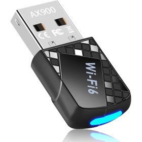 USB WiFi 6 Receptor Pc Ax900, Tarjeta WiFi USB Doble Banda 5ghz/2.4ghz, Adaptador 2.0 para Pc Disponible Tanto para Windows