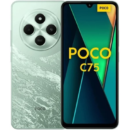 Xiaomi Poco C75 - Smartphone de 6+128GB, Pantalla de 6.88" 120Hz HD+, Medialek Helio G81, Triple Camara 50MP+2MP, 5000mAh, Verde