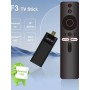 MX10 F3 TV Stick - Android TV 4K con control remoto Bluetooth