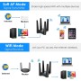 WAVLINK - Llave WiFi 6 potente AX1800, adaptador de red inalámbrica con 2,4 GHz, 5 GHz, controlador integrado, antenas 4 x 3dBi,
