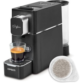 Polti Coffea S15B, Cafetera Espresso, Compatible con cápsulas E.S.E. de 44 mm, Depósito de 0,85L, Color Negro