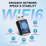 RUIZHI AX900Mbs - Memoria WiFi para PC, 6 unidades (5,8 GHz / 2,4 GHz), adaptador WiFi gratuito para PC, escritorio, portátil,