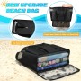 VOBUKE Bolsa de Playa Mujer Bolso Playa Grande XXL Familiar con Cremallera, Resistente a La Arena Plegable Transpirable Bolso