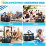 VOBUKE Bolsa de Playa Mujer Bolso Playa Grande XXL Familiar con Cremallera, Resistente a La Arena Plegable Transpirable Bolso