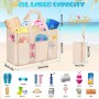 VOBUKE Bolsa de Playa Mujer Bolso Playa Grande XXL Familiar con Cremallera, Resistente a La Arena Plegable Transpirable Bolso