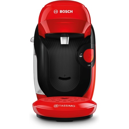 Bosch - Cafetera Tassimo Happy Friendly, Hasta 70 bebidas, OneTouch, INTELLIBREW™, Rojo, TAS103E
