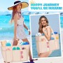 VOBUKE Bolsa de Playa Mujer Bolso Playa Grande XXL Familiar con Cremallera, Resistente a La Arena Plegable Transpirable Bolso