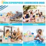 VOBUKE Bolsa de Playa Mujer Bolso Playa Grande XXL Familiar con Cremallera, Resistente a La Arena Plegable Transpirable Bolso