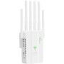 Repetidor WiFi Potente, Amplificador Señal WiFi, WiFi Extender con 6 Antenas, 2 Puertos LAN, Modos (Repetidor, Router, Ap),