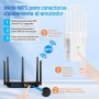Repetidor WiFi Potente, Amplificador Señal WiFi, WiFi Extender con 6 Antenas, 2 Puertos LAN, Modos (Repetidor, Router, Ap),