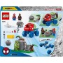 LEGO Marvel Todoterreno Dinosaurio y Equipo Spidey al Rescate Camión y Dinosaurios de Juguete, Miles Morales, Spider Fantasma,