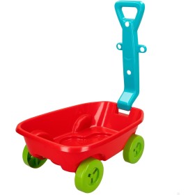 COLORBABY 43508 - Vagoneta de Playa, Color Beach, Juegos de Verano, con 4 Ruedas y Mango, Jugar con Arena y Agua, A Partir de 10