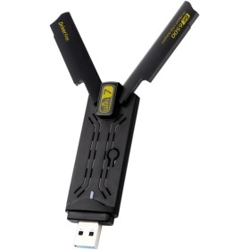 Puleuroy Adaptador USB WiFi7 de 6500 Mbps, Tarjeta de Red Inalámbrica BE6500 de 2,4 G, 5,8 G y 6 GHz, Adaptador WiFi 802.11be de