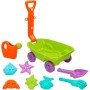 COLORBABY 43508 - Vagoneta de Playa, Color Beach, Juegos de Verano, con 4 Ruedas y Mango, Jugar con Arena y Agua, A Partir de 10