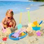 AUNGKWANG Juguetes de Playa para Niños, 16 Piezas Juguetes Arena Juegos de Playas, Cubo Playas Plegable, Moldes de Arenas, Arena