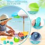 FAMKEEP 26 Piezas Juguetes de Playa, Juegos con Cubo, Palas, Rastrillo y Bolsa de Malla Reutilizable. Moldes de Arena, para