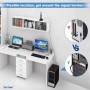 Eightwood Antena WiFi 6E Tri Band RP-SMA WLAN Antena Base Magnética con Cable de Extensión de 200 cm para PC Bluetooth Placa