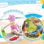 LNCOJOLM Pala de arena de 20 cm, para la playa, juguetes de jardín, herramientas de jardín, caja de arena, mango de madera, pala